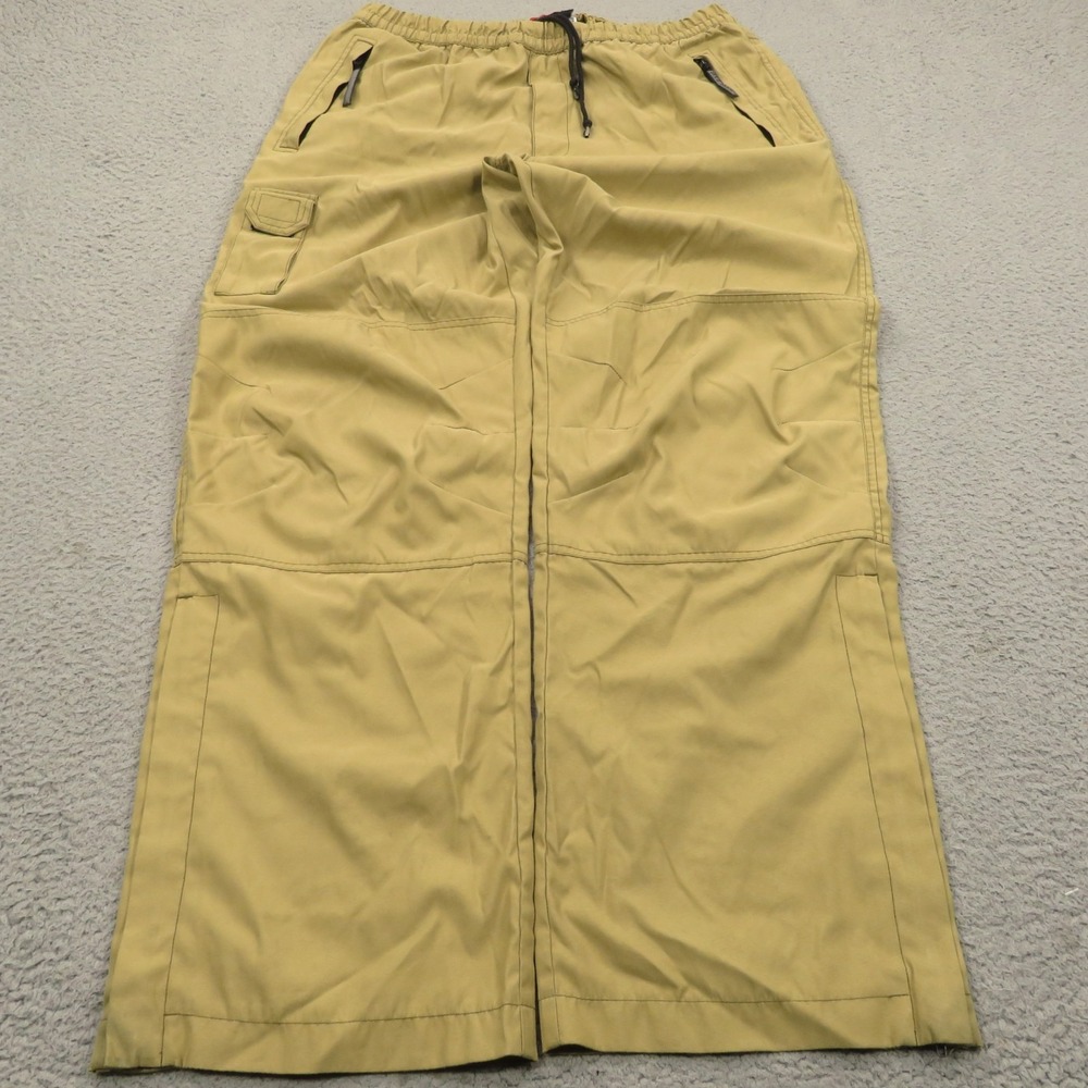 GUESS Mens Baggy Cargo Pants Large Y2K Skater Wide Leg Beige Vintage Grunge